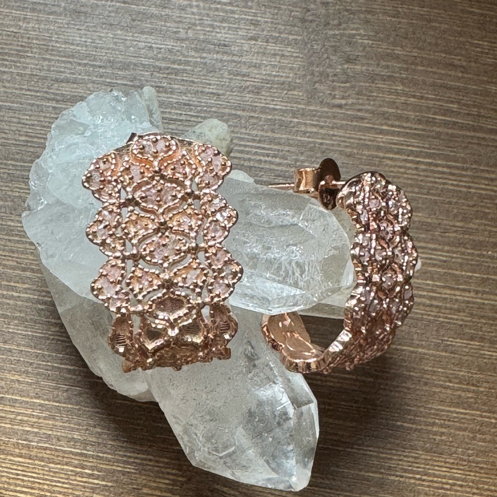 Elegant Rose Gold Hoop Earrings